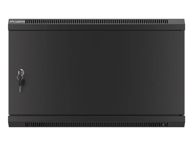 Lanberg rack cabinet 19" wall-mount 6U/600x600 for self-assembly with metal door black (flat pack)