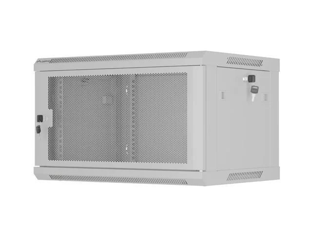 Lanberg rack cabinet 19" wall-mount 6U/600x450 with perforated door grey (flat pack)