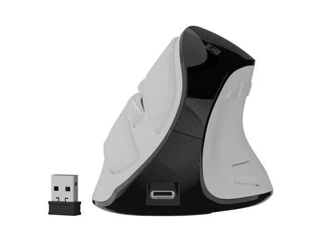Мишка NATEC Euphonie Vertical PRO Wireless, Bluetooth 5.0, 4000 DPI, програмируема, бяла