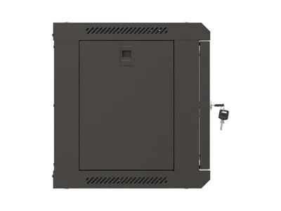Lanberg rack cabinet 19" wall-mount 6U/540x350 (flat pack) with glass door black