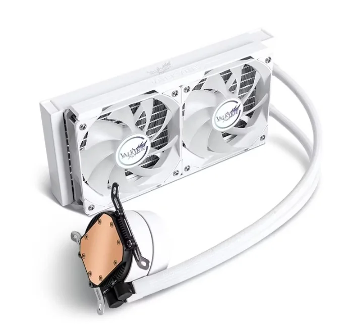 Охладителна система VALKYRIE A240 White, течно охлаждане, 2x 120 мм вентилатора, ARGB
