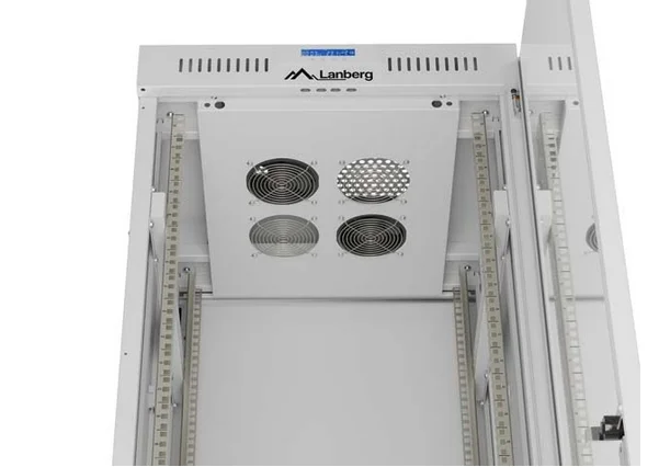 Lanberg Rack Cabinet 19" Free-Standing 42U/600X600 (FlAT Pack) With Glass Door LCD Grey V2