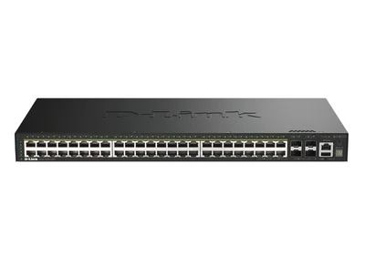 D-Link 48 Ports GE PoE (30W) + 4 Ports 10G SFP+ Smart Managed Switch, 370W