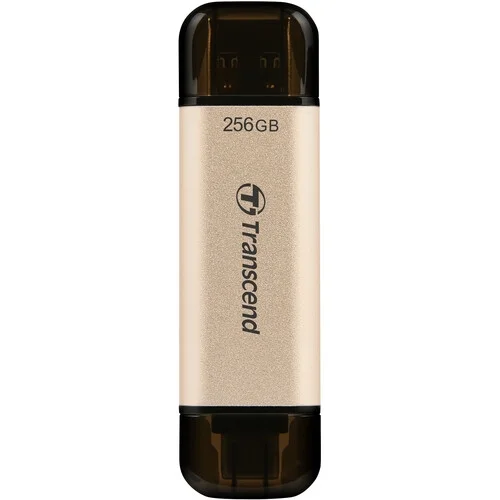 USB флашка Transcend – 256GB, USB 3.2, Type-C, Gold