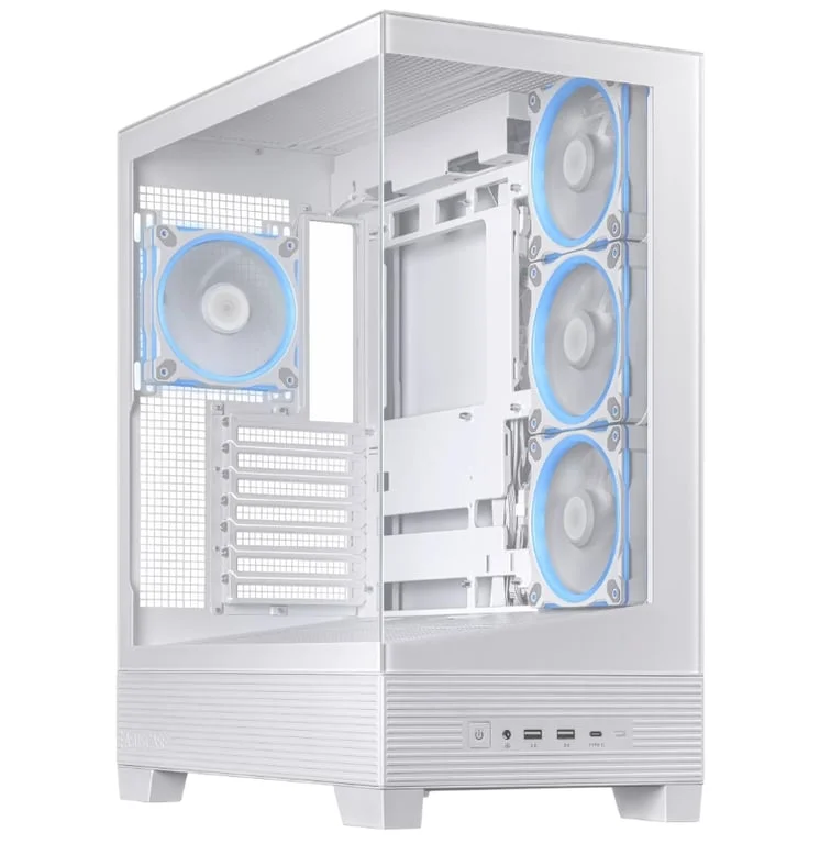 Кутия за компютър ASUS A31 Plus TG White Middle Tower