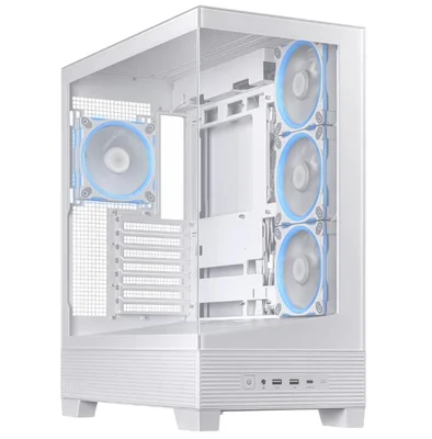 Кутия за компютър ASUS A31 Plus TG White Middle Tower