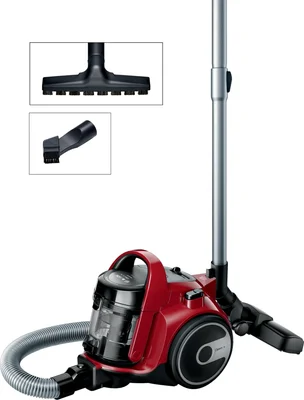 Прахосмукачка BOSCH – BGS05AAA2, SER2, 700 W, без торбичка, 1.5 л, червен