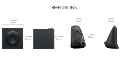 Аудио система Logitech Z623 2.1 200W черен