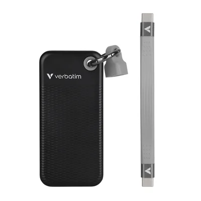 Verbatim Pocket SSD USB 3.2 Gen 2 1TB Black/Grey