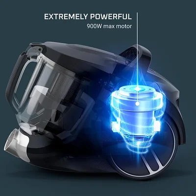 Rowenta RO4B25EA Compact Power XXL, Black, 900W, 2.5L, 75 dB, 2in1 crevice, upholstery