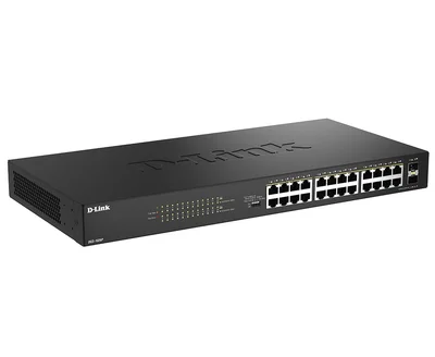 D-Link 24-Port Desktop Gigabit PoE Switch with 2 x 100/1000Mbps Combo Ports