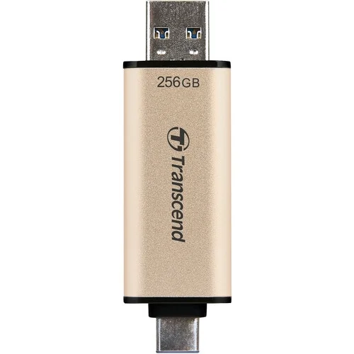USB флашка Transcend – 256GB, USB 3.2, Type-C, Gold