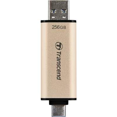 USB флашка Transcend – 256GB, USB 3.2, Type-C, Gold