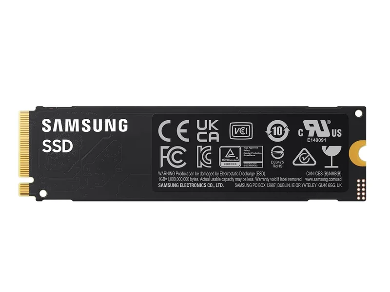 Samsung SSD 990 1TB PCIe 4.0 NVMe M.2 V-NAND Read 7150 MB/s Write 6450 MB/s