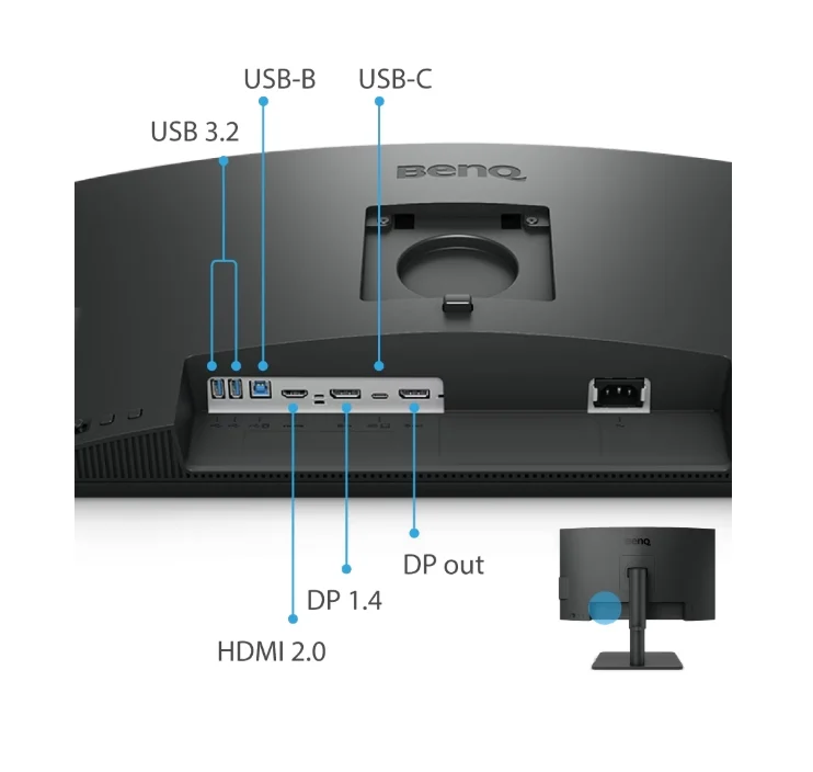 BenQ PD2506Q  25" IPS, 2560x1440 WQHD, 95% P3, DisplayHDR 400, Uniformity, KVM, MST Daisy Chain, USB-C 65W Power Delivery, HDMI, DP, HAS, eye-care, Factory Calibration, Calman Certification, Panetone Validation, 4-side edge to edge, USB Hub, eye-care, De