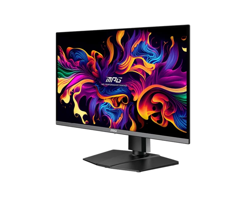 MSI MPG 271QRX QD-OLED, 26.5", 360Hz, 0.03ms, WQHD 2560x1440, Oled Care 2.0, Fanless Design with Graphene, ClearMR 13000, KVM, Mystic Light, AI VISION, 250 nits, 1500000:1, 100M;1, DP (1.4a), 2x HDMI (2.1), Type-C (DP alt. PD 90W), USB HUB, Adj.Stand 110