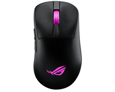 Геймърска мишка ASUS ROG Keris II Origin Wireless, 42000 dpi, 65 g, 5 бутона, черна