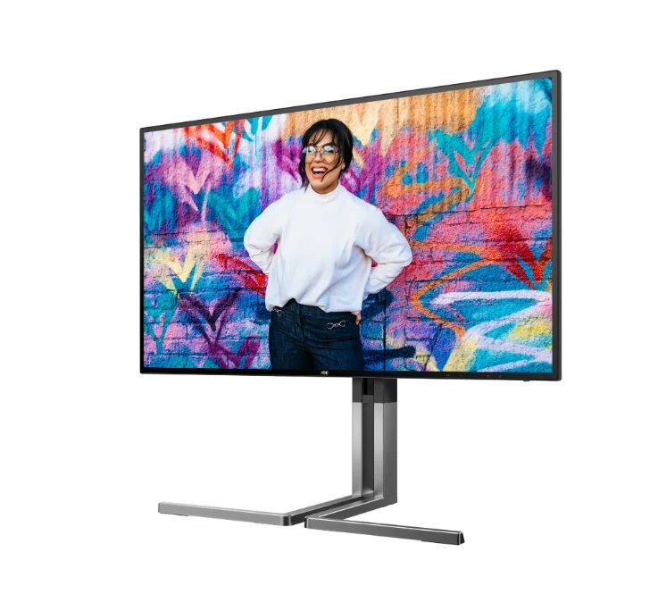AOC U27U3CV, 27" Nano IPS WLED, 3840x2160@60Hz, 4ms GtG, 400cd m/2, 1300:1, 50M:1 DCR, Adaptive Sync, FlickerFree, Low Blue Light, 3Wx2, Tilt, Height Adjust, Pivot, Swivel, 2xHDMI, DP, USB hub