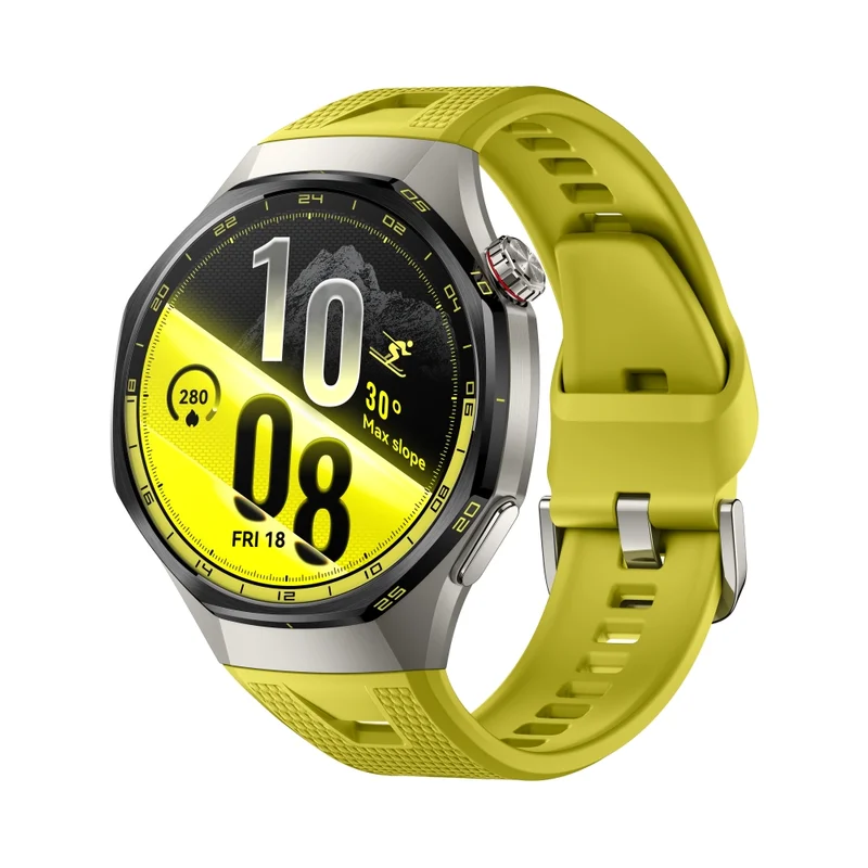 Смарт часовник HUAWEI Watch GT 7 Pro Atum-B49W, 1.47" дисплей, жълта флуороеластомерна каишка + Huawei Freebuds SE 4 ANC, бели