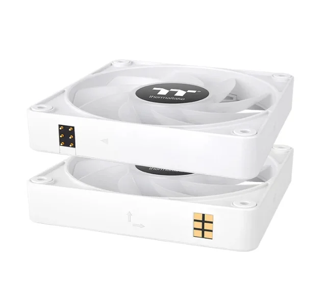 Охладителен вентилатор Thermaltake CT120 EX Reverse ARGB, 3 броя, магнитно свързване, 120 мм, бял