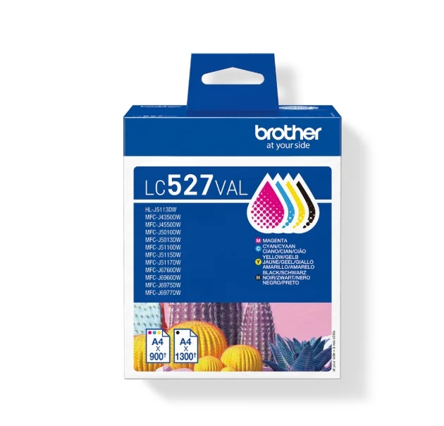 Brother LC527VAL Coloured Multipack Ink Cartridge for MFCJ5010DW/MFCJ5110DW