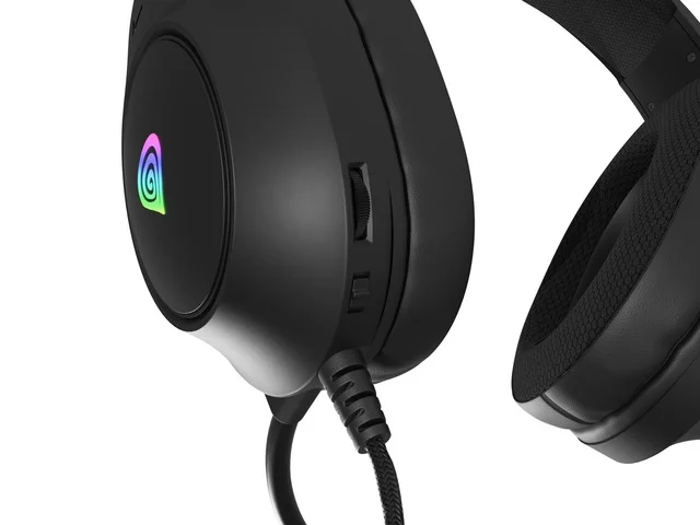 Геймърски слушалки Genesis Neon 213 с микрофон, RGB подсветка, черен