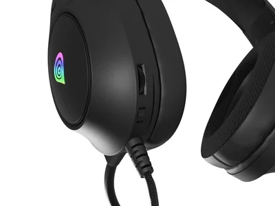 Геймърски слушалки Genesis Neon 213 с микрофон, RGB подсветка, черен