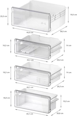 Bosch KIN96NSE0, SER2, BI fridge-freezer XL, NoFrost freezer, E, 193,5cm, 290l(215+75), 34dB(B), IC, Multi Box XXL, EcoAirflow, Door Open Alarm, sliding hinge