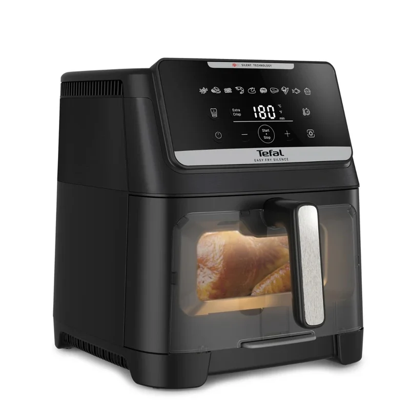 Tefal EY8468E0 Easy Fry Silence XXL VISION, black, 7L (2kg, 8 portions), 1800W, dual zones, detachable front, 10 automatic programs
