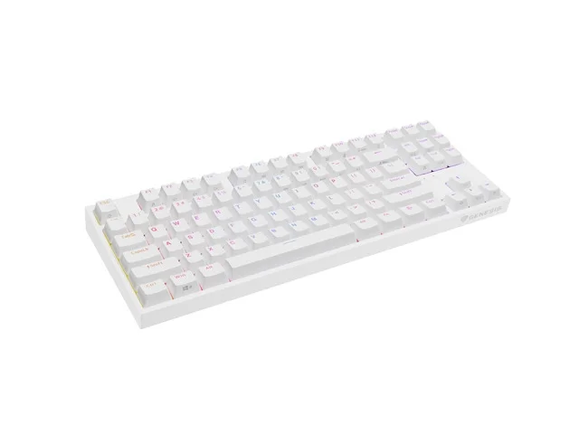 Геймърска клавиатура Genesis Thor 404 TKL White RGB US Layout Yellow Switch