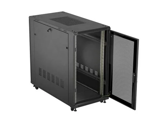 Lanberg Rack Cabinet 19" Free-Standing 22U/600X1200 (FlAT Pack) With Mesh Door Black