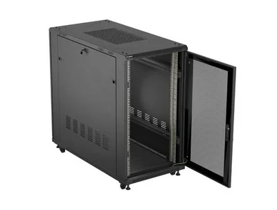 Lanberg Rack Cabinet 19" Free-Standing 22U/600X1200 (FlAT Pack) With Mesh Door Black