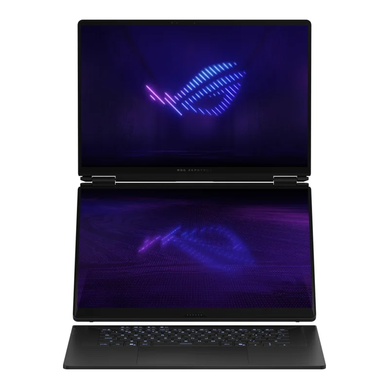 Asus ROG Zephyrus Duo 16, GX651AX-SR086X, Intel Ultra 9 16.0 OLED WQXGA+(WQ+) 2880X1800 16:10 Bend+500nits(HDR 1100nits) Glare DCI-P3:100%,120 HzLPDDR5X 64GB (onbd) ,2TB G4,RTX5090 24 GB G5,Wi-Fi 7 ,Backlit Kbd 1-Zone RGB, Windows 11 Pro,Stell