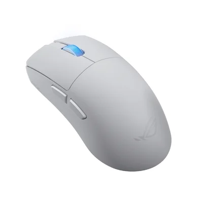 Asus ROG Harpe II Wireless Esports Gaming Mouse, 48g Lightweight, Symmetrical, AimPoint Pro 42K Optical Sensor, Optical Switches, 8K Polling, 5 Programmable Buttons, FPS Games (Moonlight White)