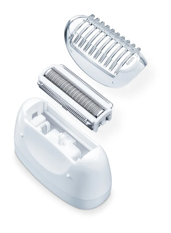 Beurer HL 76 4-in-1 Epilator wet & dry , 42 tweezers, Extra-bright LED light, 2 speed settings, 2x epilator attachments (glide & precision attachment) & 2x shaver attachments (shaving & trimming attachment), Cordless, Powerful lithium-ion battery, Operat