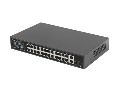 Lanberg switch 24x 1GB poe+/2x GB 2x sfp rack 19" gigabit ethernet 250w