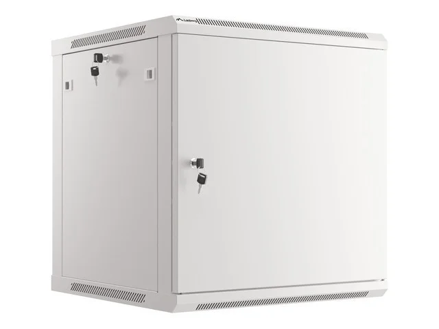 Lanberg rack cabinet 19" wall-mount 12U/600x600 for self-assembly with metal door grey (flat pack)