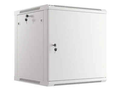 Lanberg rack cabinet 19" wall-mount 12U/600x600 for self-assembly with metal door grey (flat pack)