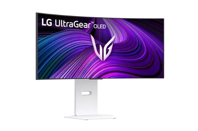 Монитор LG UltraGear 34GX90SA-W 34" OLED 21:9 извит WQHD (3440x1440) 240Hz HDR10 FreeSync G-Sync Smart webOS Бял