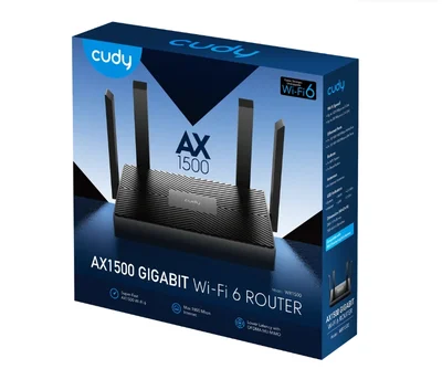 Cudy WR1500 AX1500 Gigabit Wi-Fi 6 Router 1201Mbps at 5GHz + 300Mbps at 2.4GHz