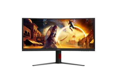 AOC CU34G4ZCA, 34" Curved 1500R, Fast VA, WLED, 3440x1440@250Hz, 1ms GtG, 0.3ms MPRT, 450cd m/2, 3000:1, Adaptive Sync, FlickerFree, Low Blue Light, Tilt, Height Adjust, Swivel, 2xHDMI, DP, USB hub