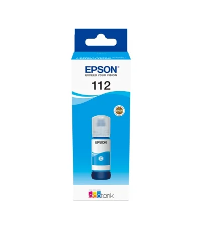 Мастило EPSON 112 EcoTank Cyan (пигментно, 70ml)