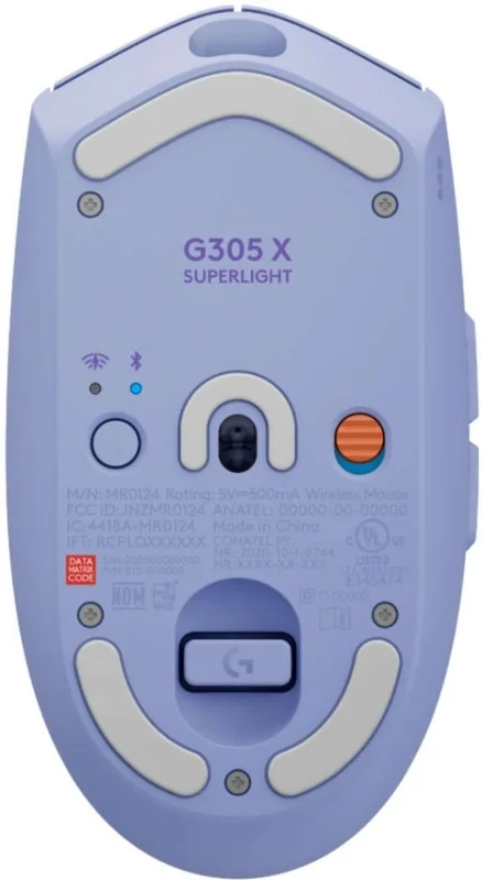 Logitech G305 X  Mouse, Superlight, LILAC-2.4GHZ-N/A-EER2-933-#933