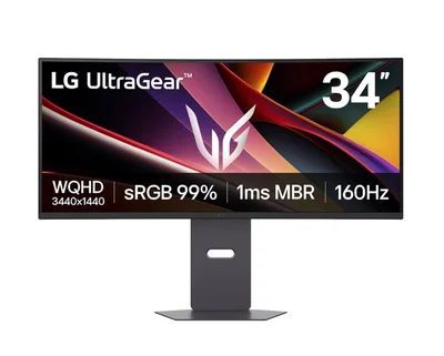 Монитор LG UltraGear 34G600A-B 34" WQHD 160Hz VA Curved FreeSync G-SYNC HDR10 черен