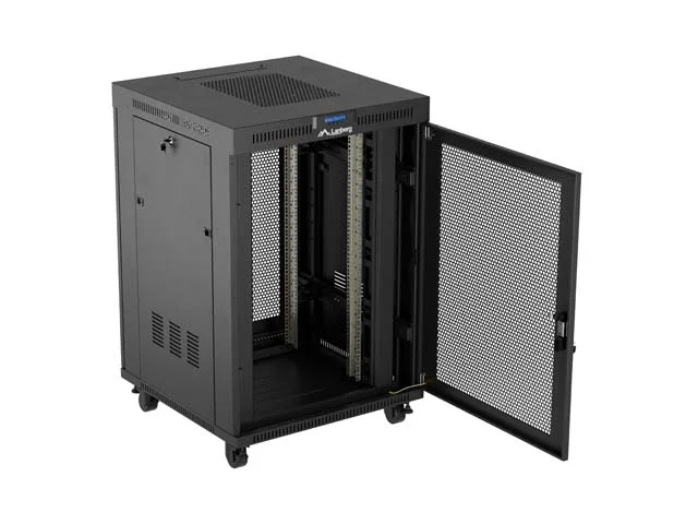 Lanberg rack cabinet 19" free-standing 22U/800x800 (flat pack) with mesh door lcd black v2