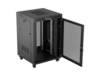 Lanberg rack cabinet 19" free-standing 22U/800x800 (flat pack) with mesh door lcd black v2