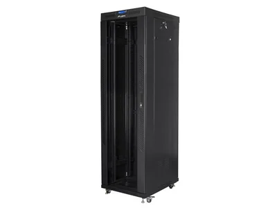 Lanberg rack cabinet 19" free-standing 42U/600x800 (flat pack) with glass door lcd black v2