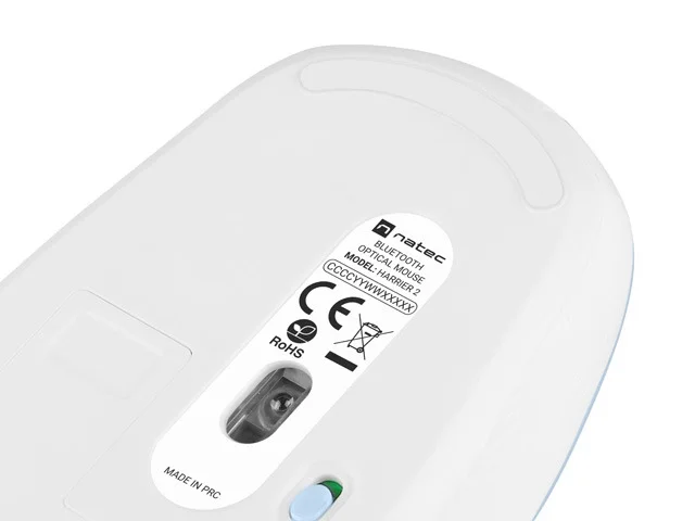 Мишка NATEC Harrier 2 1600 DPI Bluetooth 5.1 Бяла-Синя