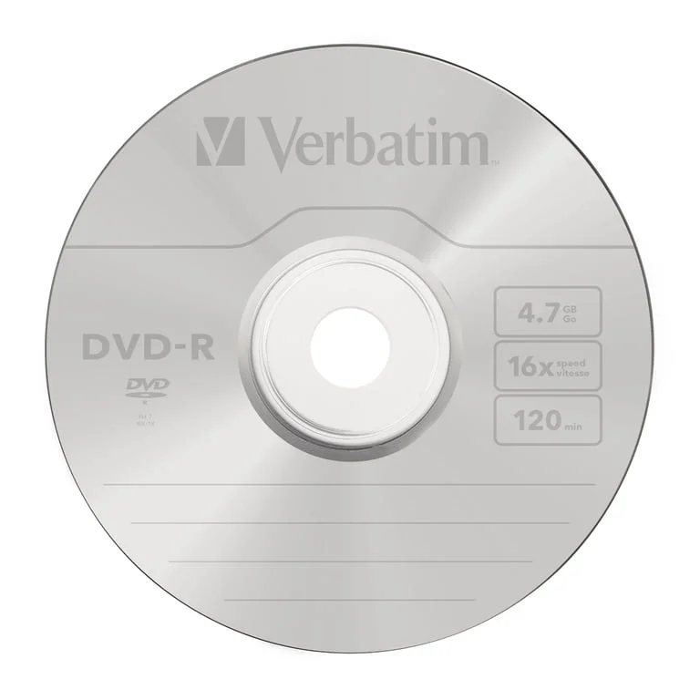 DVD-R диск Verbatim AZO 4.7GB 16x Matt Silver (10 броя в опаковка)