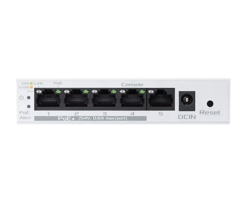 Asus Business 5Port Smart Managed Switch PoE+,ExpertWiFi EBP15, 4 ports PoE+, 60W, VLAN, QoS, Port Mirroring, wall mounting,White